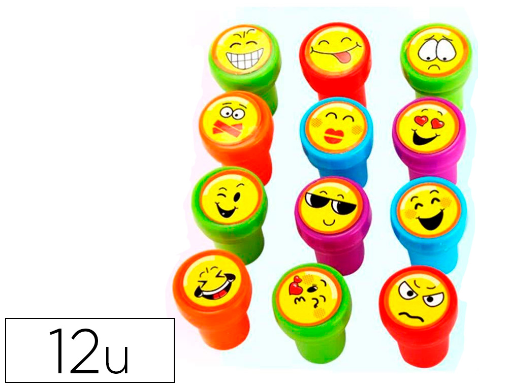 SELLO X'STAMPER EMOTICONO USO ESCOLAR EXPOSITOR DE 12 UNIDADES SURTIDAS
