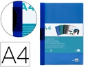 [DP28] CARPETA LIDERPAPEL DOSSIER PINZA LATERAL POLIPROPILENO DIN A4 AZUL TRANSLUCIDO 60 HOJAS PINZA DESLIZANTE