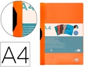 [DP22] CARPETA LIDERPAPEL DOSSIER PINZA LATERAL POLIPROPILENO DIN A4 NARANJA FLUOR OPACO 30 HOJAS PINZA DESLIZANTE