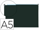 [DS82] CARPETA DOSSIER LIDERPAPEL A5 CIERRE DE CREMALLERA NEGRO OPACO