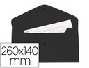 [DS80] CARPETA LIDERPAPEL DOSSIER BROCHE POLIPROPILENO TAMA O SOBRE AMERICANO 260X140 MM NEGRO OPACO