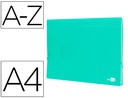 [FU40] CARPETA LIDERPAPEL CLASIFICADOR FUELLE POLIPROPILENO DIN A4 VERDE OPACO 13 DEPARTAMENTOS