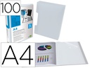 [JC10] CARPETA LIDERPAPEL PERSONALIZA 100 FUNDAS POLIPROPILENODIN A4 TRANSPARENTE CON CAJETIN