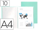 [EC65] CARPETA LIDERPAPEL ESCAPARATE 10 FUNDAS POLIPROPILENO DIN A4 VERDE MANZANA OPACO