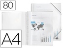 [EC57] CARPETA LIDERPAPEL ESCAPARATE CON ESPIRAL 80 FUNDAS POLIPROPILENO DIN A4 TRANSPARENTE