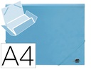 [GC17] CARPETA LIDERPAPEL GOMAS SOLAPAS POLIPROPILENO DIN A4 CELESTE OPACO