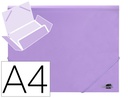 [GC16] CARPETA LIDERPAPEL GOMAS SOLAPAS POLIPROPILENO DIN A4 LAVANDA OPACO