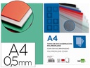 [TE28] TAPA ENCUADERNACION LIDERPAPEL POLIPROPILENO A4 0.5 MM VERDE TRANSLUCIDO PAQUETE DE 100 UNIDADES