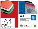 [TE27] TAPA ENCUADERNACION LIDERPAPEL POLIPROPILENO A4 0.5 MM ROJO TRANSLUCIDO PAQUETE DE 100 UNIDADES
