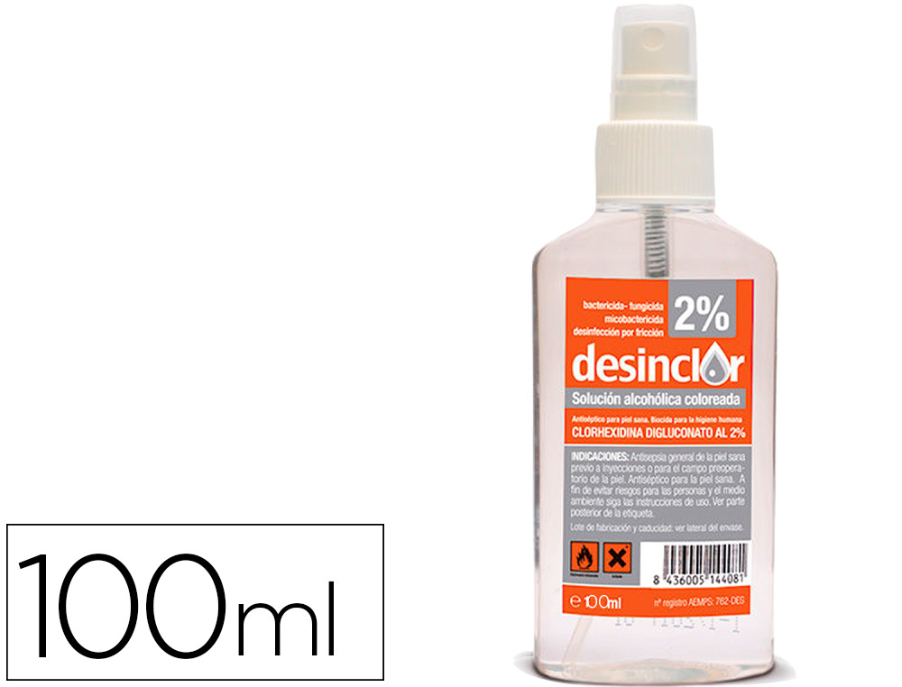 DESINCLOR SOLUCION 2% ALCOHOLICA BOTE DE 100 ML