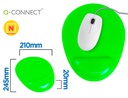 [KF17228] ALFOMBRILLA PARA RATON Q-CONNECT REPOSAMUÑECAS DE GEL Y PVC COLOR VERDE 210X245X20 MM