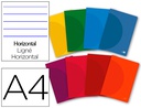 [LF02] LIBRETA LIDERPAPEL 360 TAPA DE PLASTICO A4 48 HOJAS 90G/M2 HORIZONTAL CON DOBLE MARGEN COLORES SURTIDOS