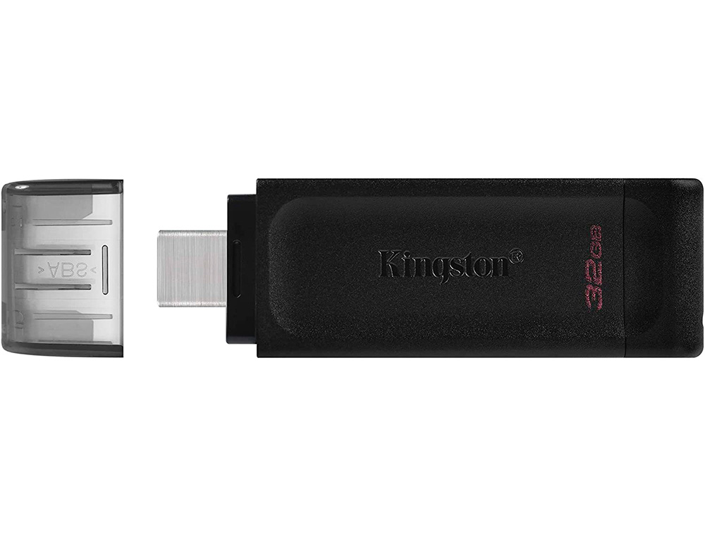 MEMORIA KINGSTON DATA TRAVELER 70 USB 3.2 + TIPO C 32 GB COLOR NEGRO
