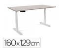 [2002XCR02] MESA ROCADA REGULABLE EN ALTURA ELECTRICAMENTE HASTA 129 CM ESTRUCTURA DE ACERO TABLERO 160 CM COLOR GRIS