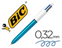 [982874] BOLIGRAFO BIC CUATRO COLORES SHINE AZUL PUNTA DE 1 MM