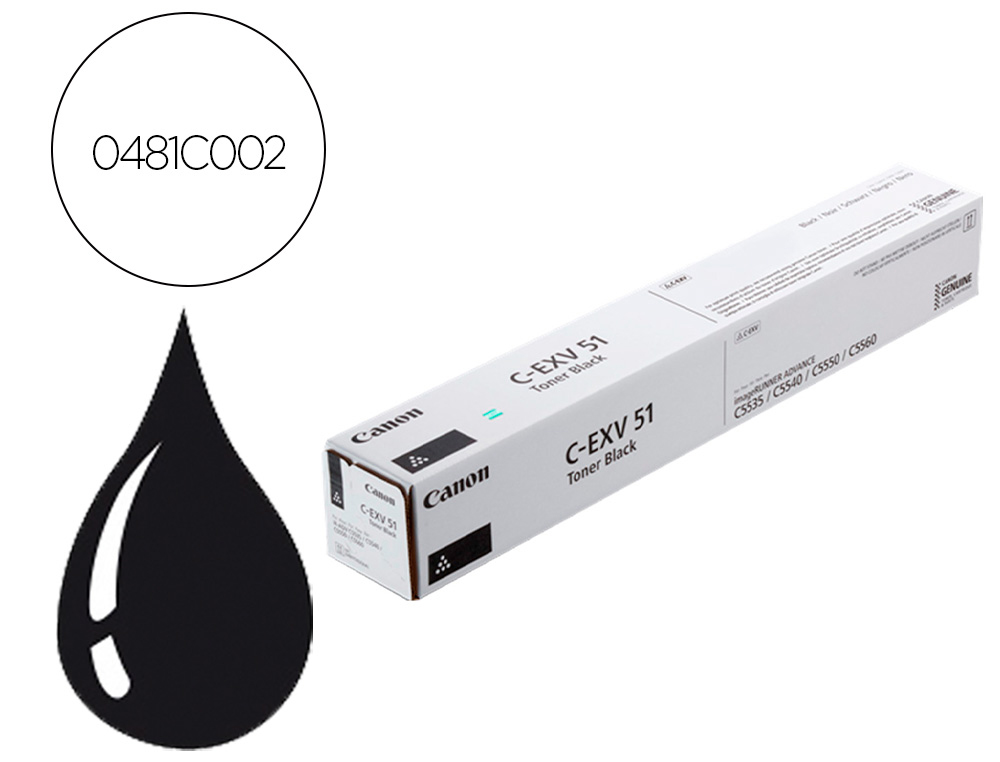 TONER CANON EXV51 IR C5335 C5540 C55000 NEGRO