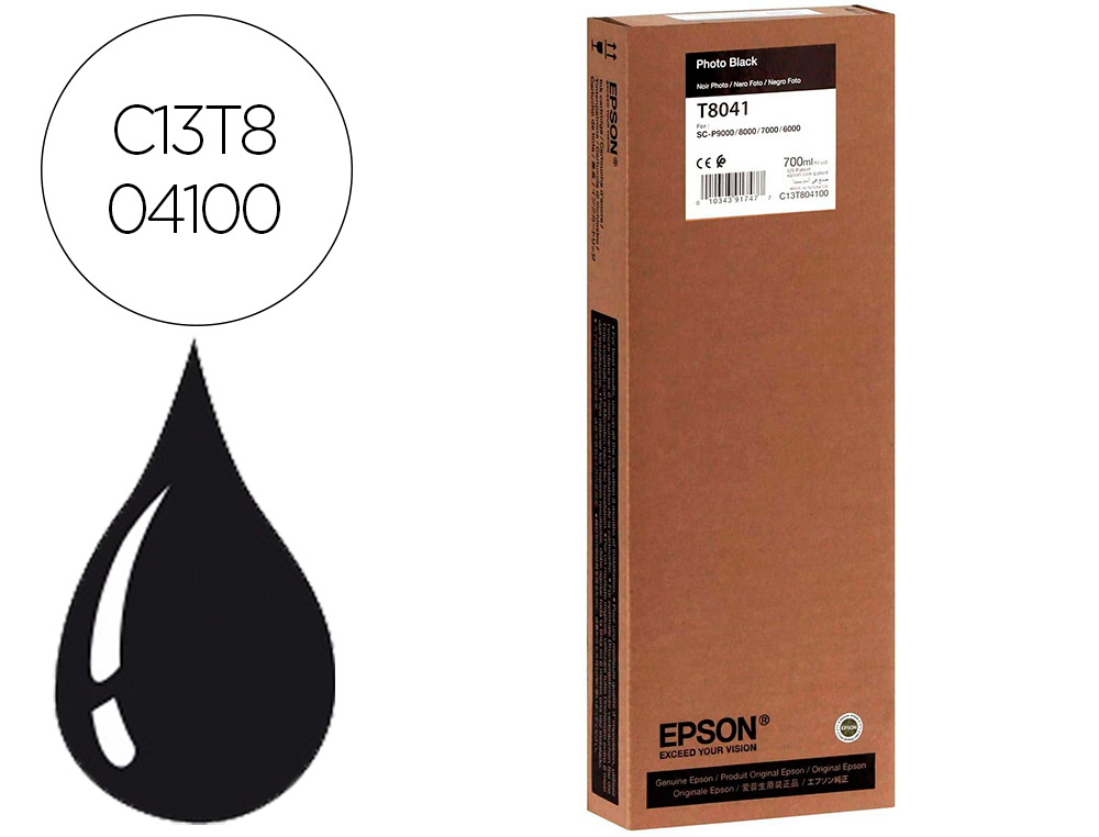 INK-JET EPSON GF SURECOLOR SERIE SC-P NEGRO PHOTO ULTRACHROME HDX/HD 700ML