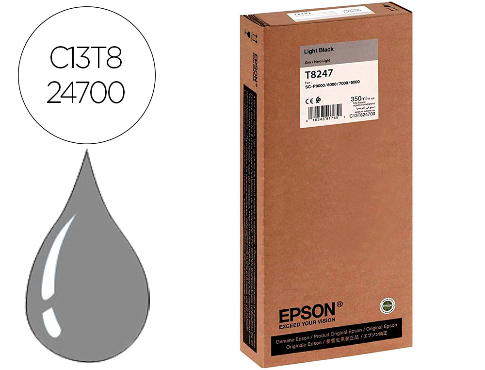 INK-JET EPSON GF SURECOLOR SERIE SC-P GRIS ULTRACHROME HDX/HD 350ML