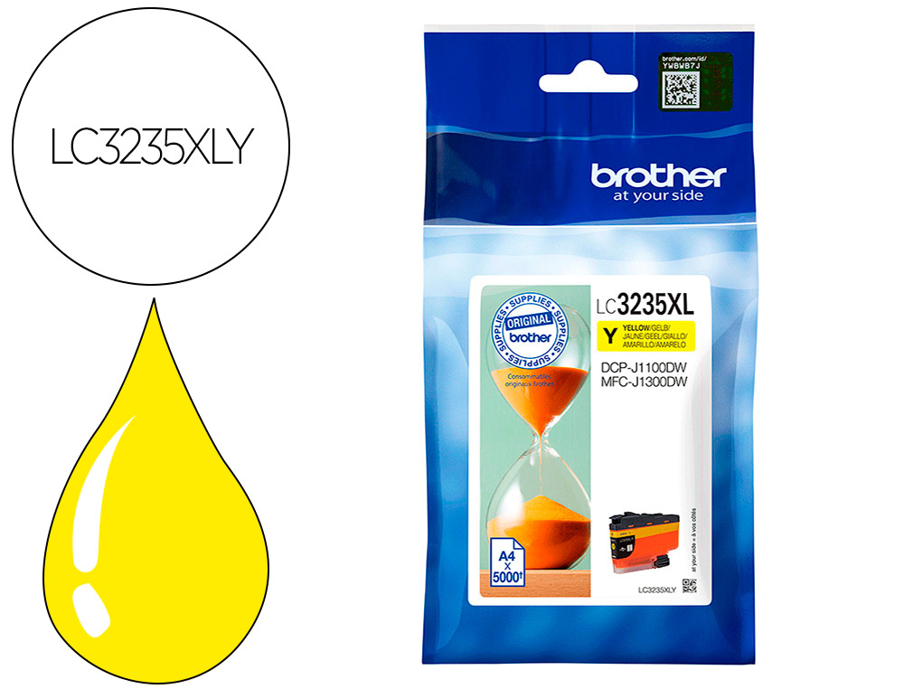 INK-JET BROTHER LC3235XLY DCP-J1100DW / MFC-J1300DW AMARILLO 5000 PAGINAS