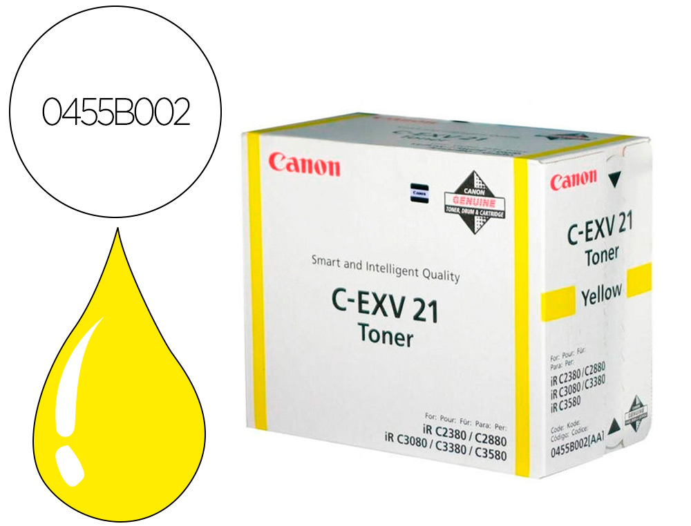 TONER CANON EXV21Y IRC2380 IRC2880 AMARILLO