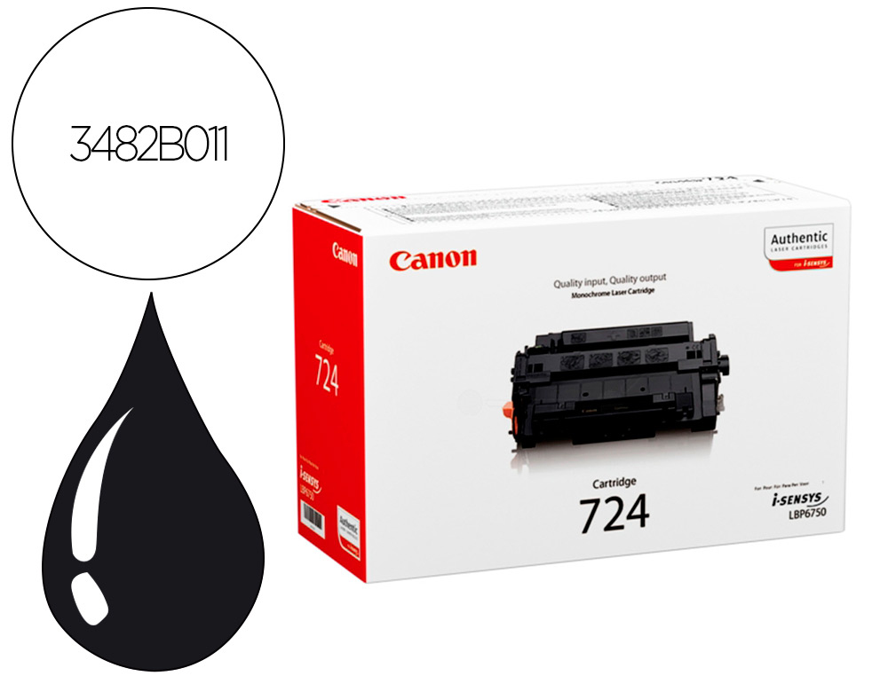 TONER CANON 724H LBP6750 LBP6780 NEGRO