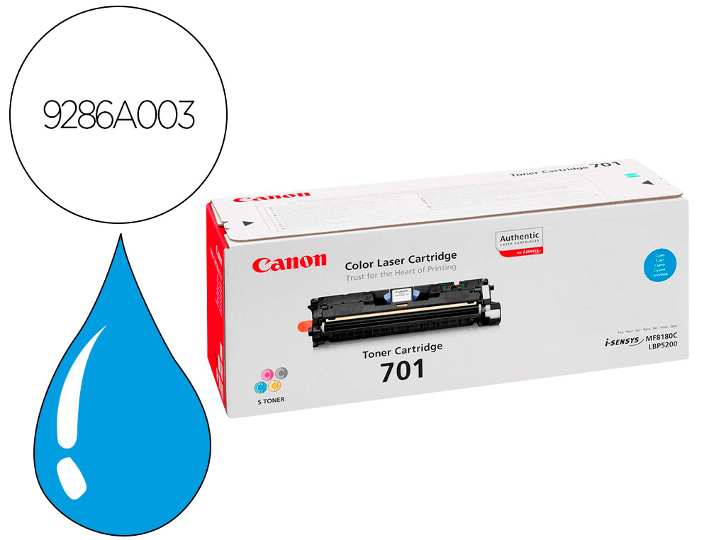 TONER CANON 701CH LBP5200 MF8100 MF8180 CIAN