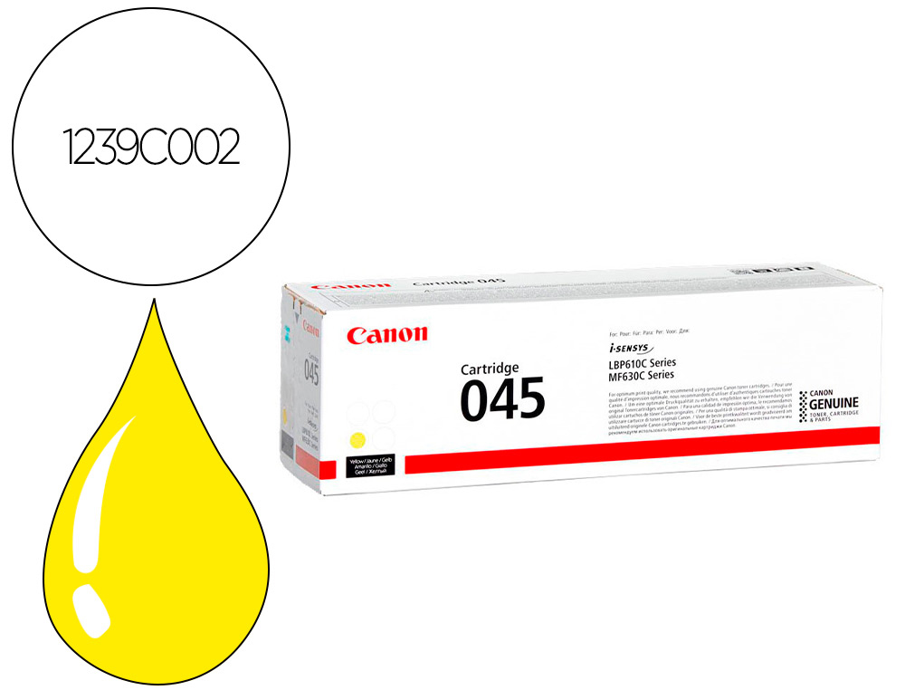 TONER CANON 045Y MF631 MF633 MF635 AMARILLO