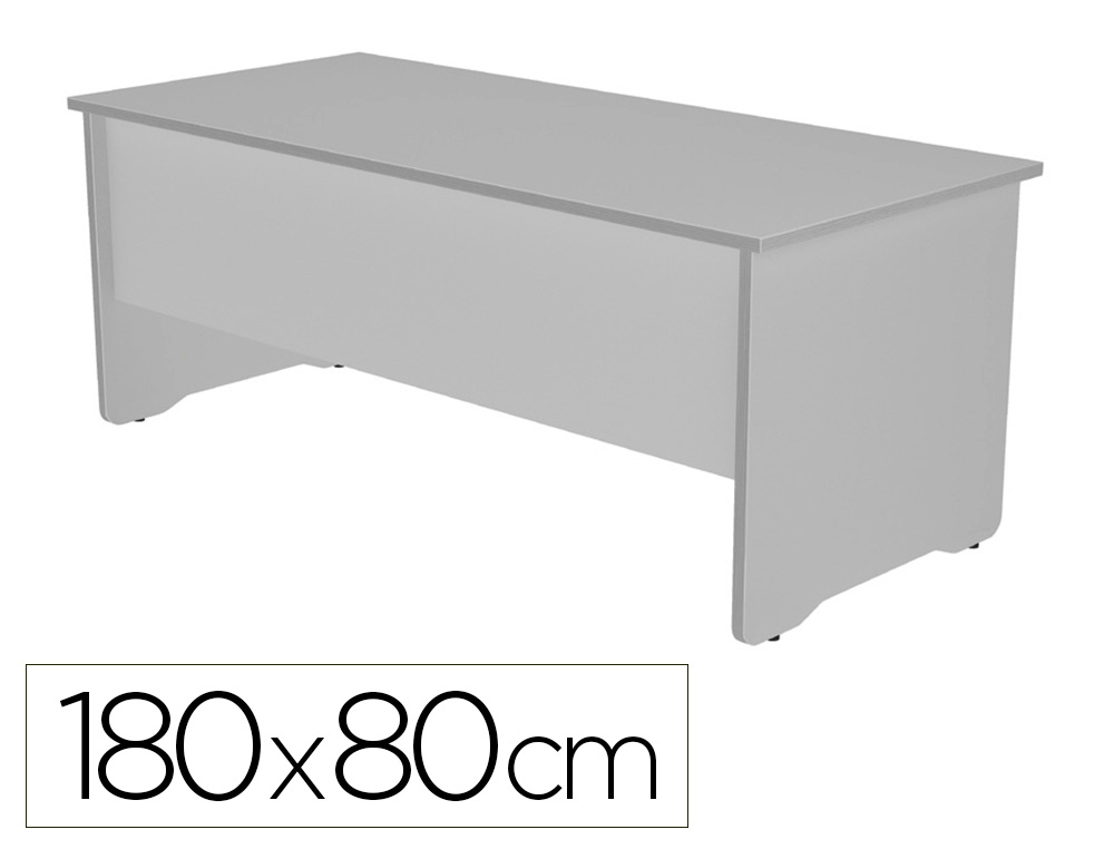 MESA DE OFICINA ROCADA WORK 2003AB02 ALUMINIO/GRIS 180X80 CM