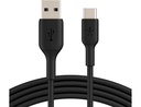 [CAB001BT1MBK] CABLE BELKIN CAB001BT1MBK USB-C A USB-A BOOS CHARGE LONGITUD 1 M COLOR NEGRO