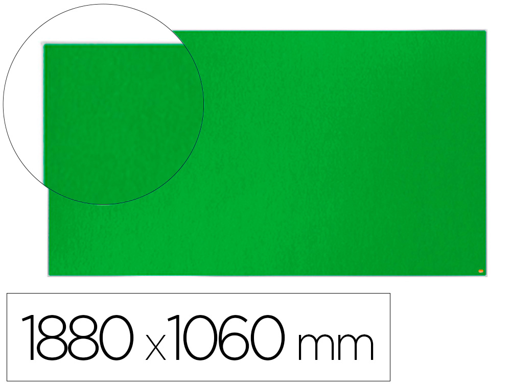TABLERO DE ANUNCIOS NOBO IMPRESSION PRO FIELTRO VERDE FORMATO PANORAMICO 85\&quot; 1880X1060 MM