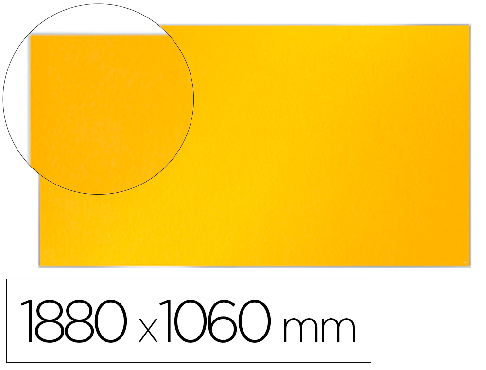 TABLERO DE ANUNCIOS NOBO IMPRESSION PRO FIELTRO AMARILLO FORMATO PANORAMICO 85\&quot; 1880X1060 MM