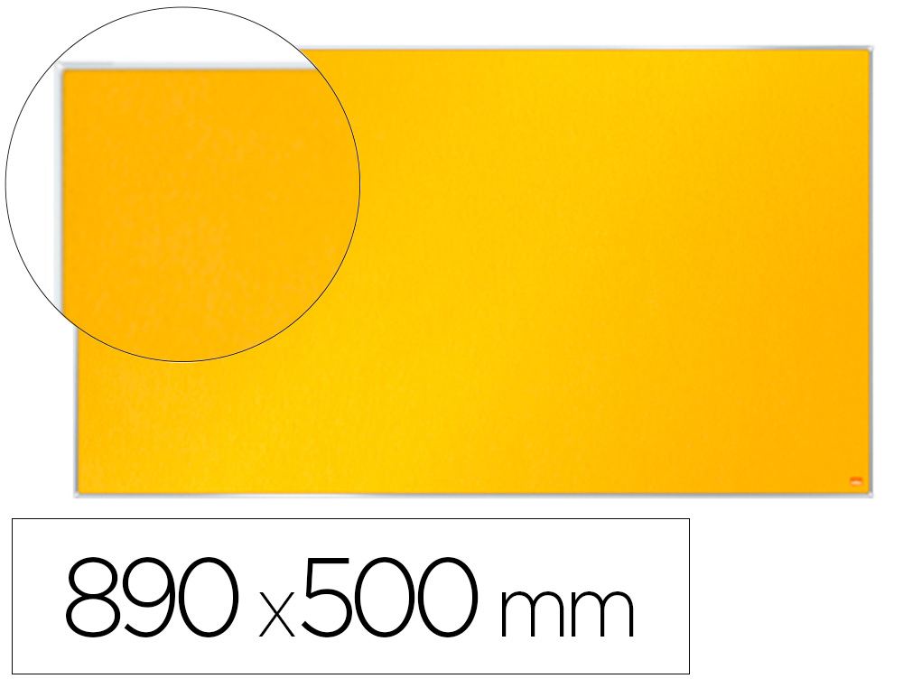 TABLERO DE ANUNCIOS NOBO IMPRESSION PRO FIELTRO AMARILLO FORMATO PANORAMICO 40\&quot; 890X500 MM