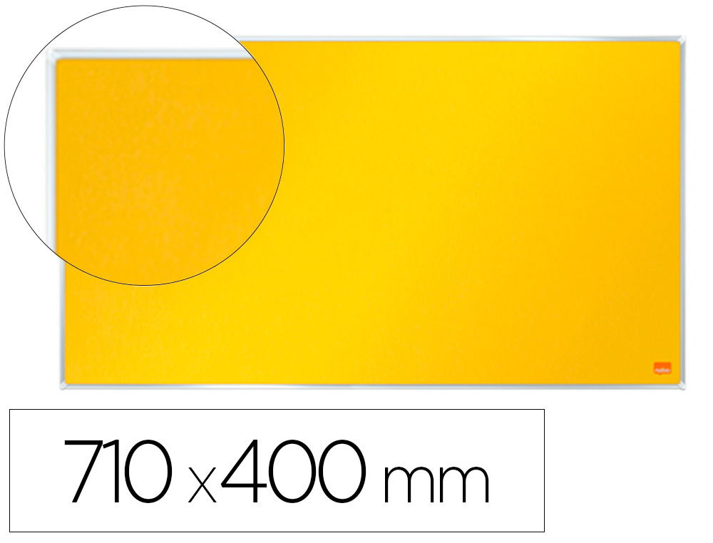 TABLERO DE ANUNCIOS NOBO IMPRESSION PRO FIELTRO AMARILLO FORMATO PANORAMICO 32\&quot; 710X400 MM