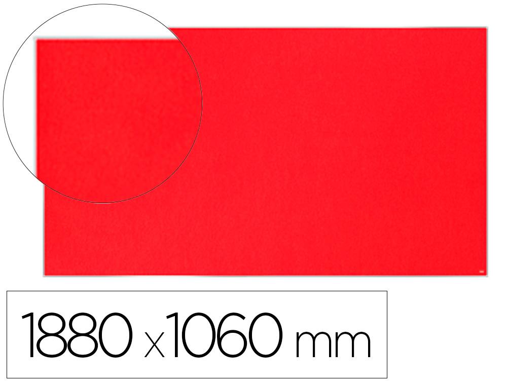 TABLERO DE ANUNCIOS NOBO IMPRESSION PRO FIELTRO ROJO FORMATO PANORAMICO 85\&quot; 1880X1060 MM