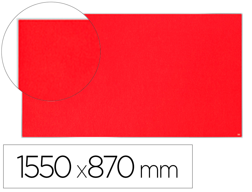 TABLERO DE ANUNCIOS NOBO IMPRESSION PRO FIELTRO ROJO FORMATO PANORAMICO 70\&quot; 1550X870 MM