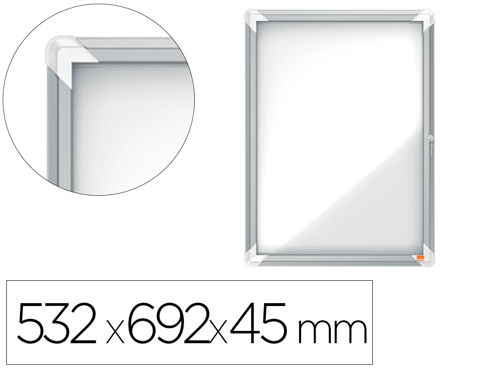 VITRINA DE ANUNCIOS NOBO PREMIUM PLUS MAGNETICA DE EXTERIOR 4 X DIN A4 532X692X45 MM