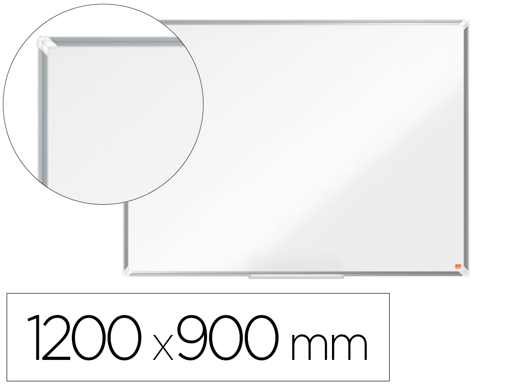 PIZARRA BLANCA NOBO PREMIUM PLUS ACERO LACADO MAGNETICA 1200X900 MM