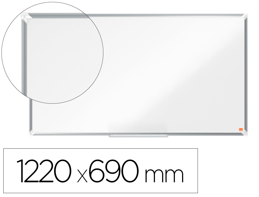 PIZARRA BLANCA NOBO PREMIUM PLUS ACERO LACADO FORMATO PANORAMICO 55\&quot; MAGNETICA 1220X690 MM