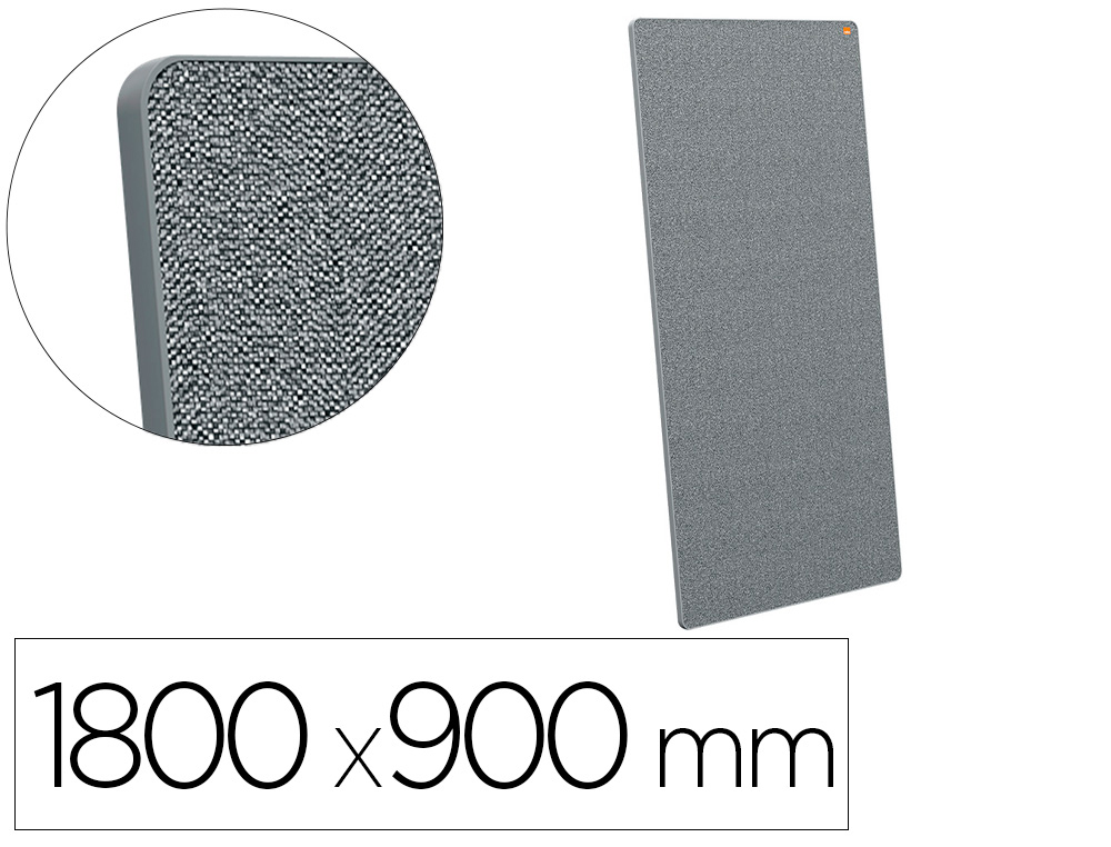 PIZARRA BLANCA NOBO MOVE&amp;MEET CON TABLERO DE ANUNCIOS PORTATIL MARCO GRIS DOBLE CARA MAGNETICA 1800X900 MM