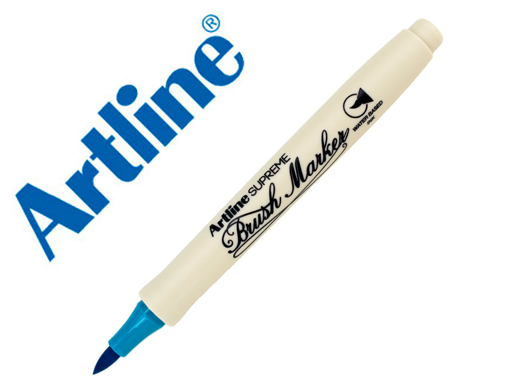 ROTULADOR ARTLINE SUPREME BRUSH EPFS PINTURA BASE DE AGUA PUNTA TIPO PINCEL TRAZO FINO TURQUESA