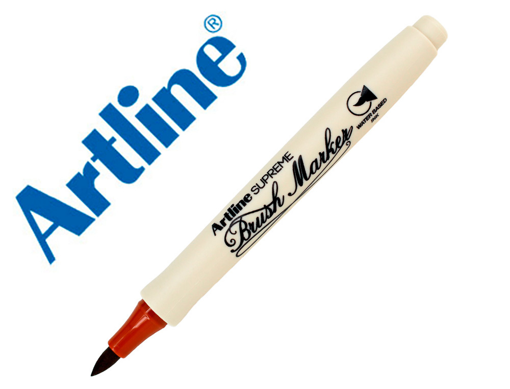 ROTULADOR ARTLINE SUPREME BRUSH EPFS PINTURA BASE DE AGUA PUNTA TIPO PINCEL TRAZO FINO MARRON