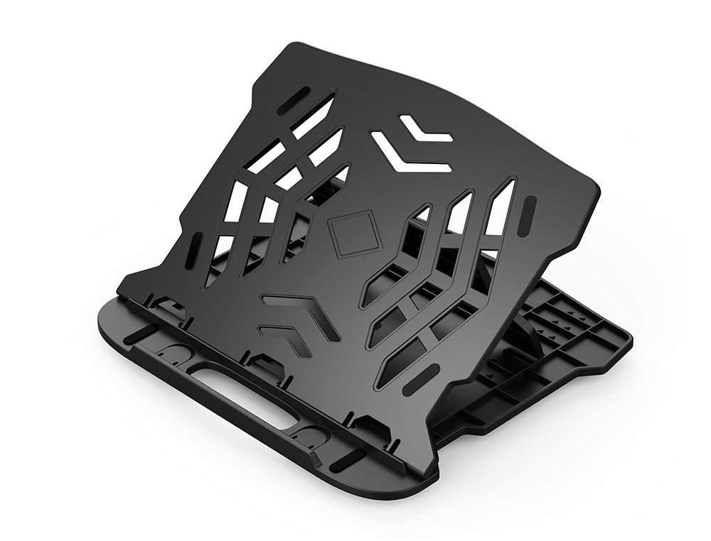 SOPORTE Q-CONNECT PARA PORTATIL HASTA 17\&quot; AJUSTABLE 7 ANGULOS DIFERENTES COLOR NEGRO 260X280X60 MM