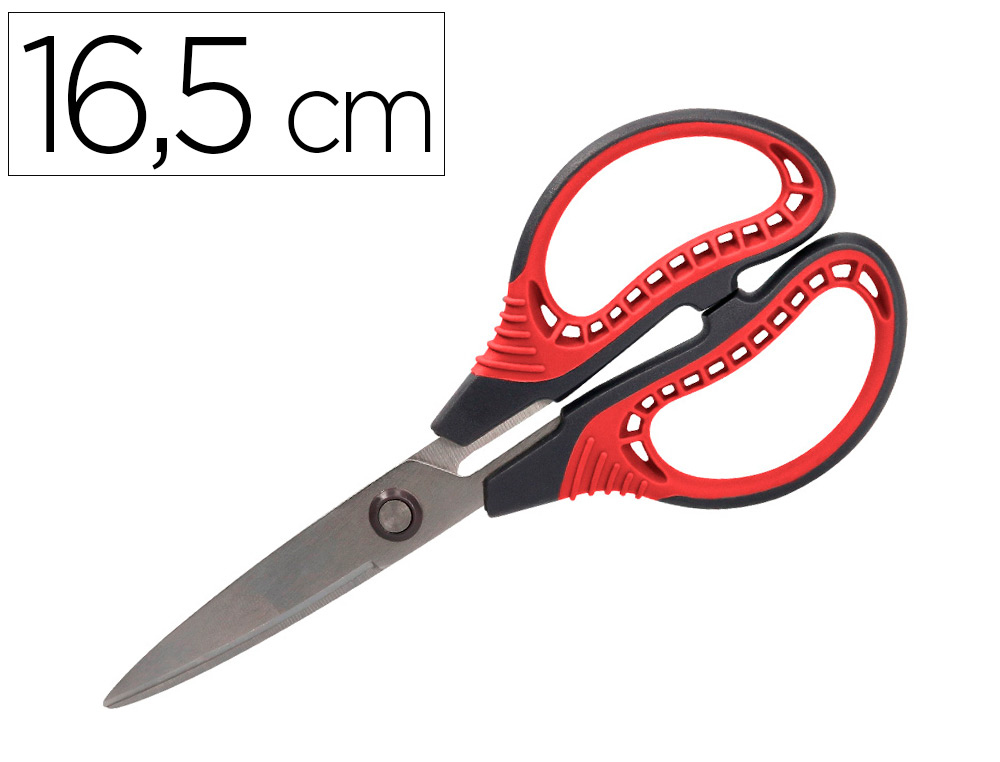 TIJERA LIDERPAPEL TITANIO HOJA CURVA 16,5 CM FALICILIDAD CORTE Y DURABILIDAD INCLUYE FUNDA