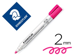 [351-20] ROTULADOR STAEDTLER LUMOCOLOR 351 PARA PIZARRA BLANCA PUNTA REDONDA 2 MM RECARGABLE COLOR ROSA