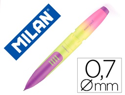 [18502920SN] PORTAMINAS MILAN COMPACT SUNSET 0,7 MM CON GOMA DE BORRAR COLORES SURTIDOS