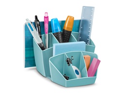 [1005800991] ORGANIZADOR DE SOBREMESA CEP RIVIERA PLASTICO 8 DEPARTAMENTOS COLOR VERDE AGUA 143X158X93 MM