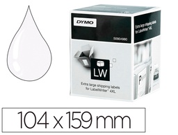 [S0904980] ETIQUETA ADHESIVA DYMO LABELWRITER PARA ENVIO 104X159 MM BLANCA PARA IMPRESORAS 4XL/5XL ROLLO DE 220 UNIDADES