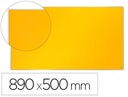 [1915430] TABLERO DE ANUNCIOS NOBO IMPRESSION PRO FIELTRO AMARILLO FORMATO PANORAMICO 40\" 890X500 MM