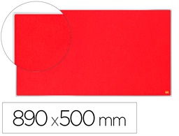 [1915420] TABLERO DE ANUNCIOS NOBO IMPRESSION PRO FIELTRO ROJO FORMATO PANORAMICO 40\" 890X500 MM