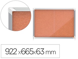 [1915331] VITRINA DE ANUNCIOS NOBO PREMIUM PLUS CORCHO CON PUERTA CORREDERA 8 X DIN A4 922X665X63 MM